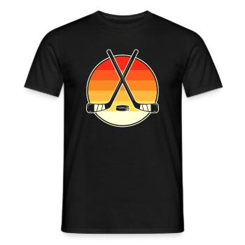 Eishockey Hockey Eishockeyspieler Geschenk  - Men's T-Shirt - black - Front - AI Model Male 178 light (178cm)