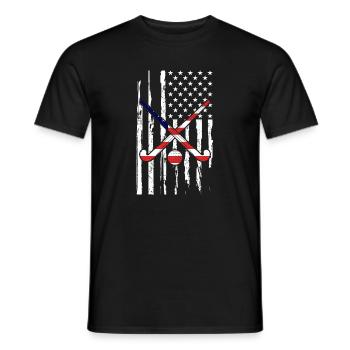 Eishockey Hockey Eishockeyspieler Geschenk  - Men's T-Shirt - black - Front - AI Model Male 178 light (178cm)