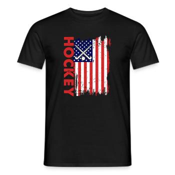 Eishockey Hockey Eishockeyspieler Geschenk  - Men's T-Shirt - black - Front - AI Model Male 178 light (178cm)