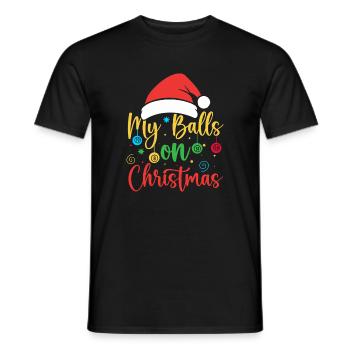 Jeu de Bingo Mes Boules Sur Bingo de Noël - T-shirt homme - noir - Devant - AI Model Male 178 light (178cm)
