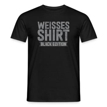 Chemise Blanche Édition Noire Drôle de Dicton - T-shirt homme - noir - Devant - AI Model Male 178 light (178cm)