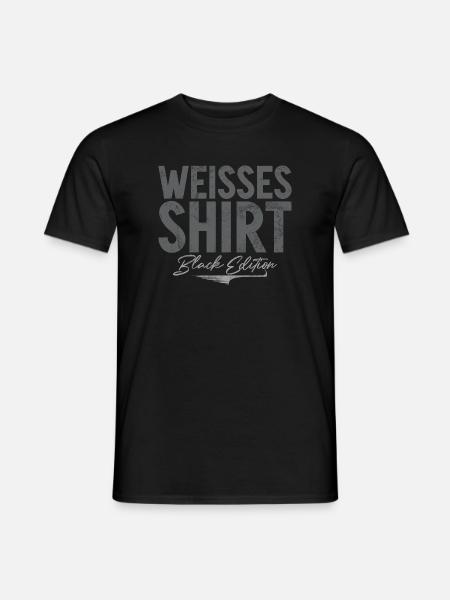 White Shirt Black Edition Funny Saying - Men's T-Shirt - black