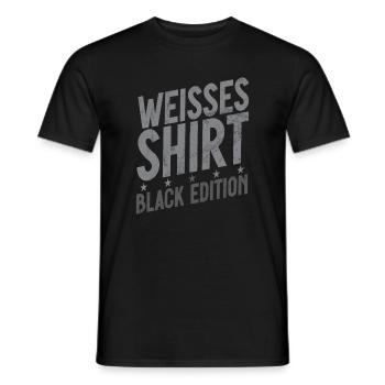 Chemise Blanche Édition Noire Drôle de Dicton - T-shirt homme - noir - Devant - AI Model Male 178 light (178cm)