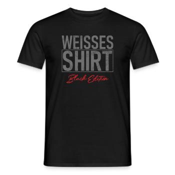 Chemise Blanche Édition Noire Drôle de Dicton - T-shirt homme - noir - Devant - AI Model Male 178 light (178cm)