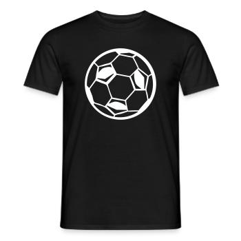 Fussball Ball Soccer - Männer T-Shirt - Schwarz - Vorne - AI Model Male 178 light (178cm)