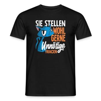 They probably like to ask unnecessary questions - Men's T-Shirt - black - Front - AI Model Male 178 light (178cm)