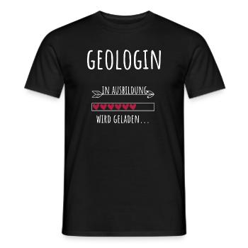 Geosciences Student Training Geologist - Men's T-Shirt - black - Front - AI Model Male 178 light (178cm)