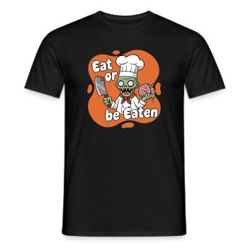 Cooking Zombie Eat or Be Eaten - Men's T-Shirt - black - Front - AI Model Male 178 light (178cm)