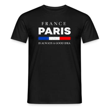 Paris France – Always a Good Idea Design - Männer T-Shirt - Schwarz - Vorne - AI Model Male 178 light (178cm)