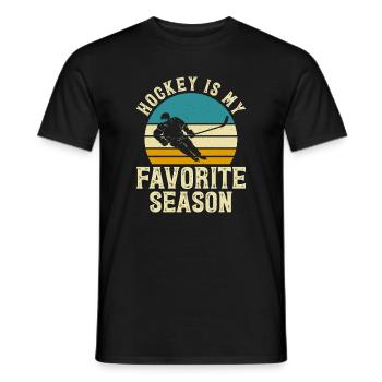 Hockey Eishockey Eishockeyspieler Geschenk - Men's T-Shirt - black - Front - AI Model Male 178 light (178cm)