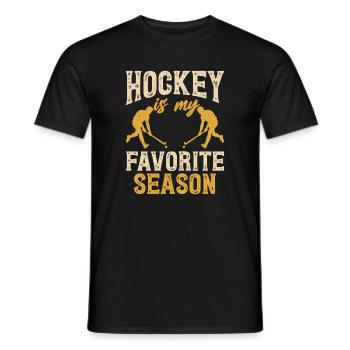 Hockey Eishockey Eishockeyspieler Geschenk - Men's T-Shirt - black - Front - AI Model Male 178 light (178cm)