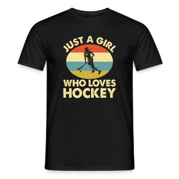 Hockey Eishockey Eishockeyspieler Geschenk - Men's T-Shirt - black - Front - AI Model Male 178 light (178cm)