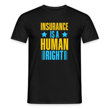 Insurance Agent Human Right Funny Insurance Broker - Männer T-Shirt - Schwarz - Vorne - AI Model Male 178 light (178cm)