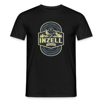 Inzell Chiemgau Mountains – Outdoor Adventure Badge - Men's T-Shirt - black - Front - AI Model Male 178 light (178cm)