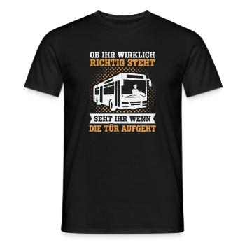 Linienbus Busfahrer Schulbus Busfahrerin Bus - Männer T-Shirt - Schwarz - Vorne - AI Model Male 178 light (178cm)