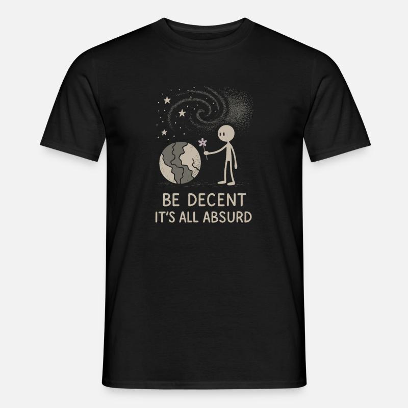 Ethischer Nihilismus, Existenzieller Humor, - Männer T-Shirt - Schwarz