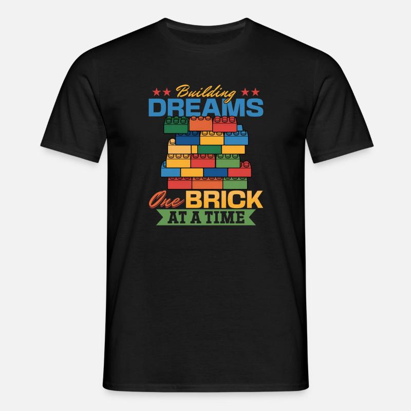 Building Blocks Kids Brick Builder - Männer T-Shirt - Schwarz