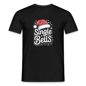 Cloches simples Noël laid - T-shirt homme - noir - Devant - AI Model Male 178 light (178cm)
