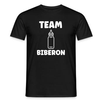 Team Biberon Logo Bébé - T-shirt homme - noir - Devant - AI Model Male 178 light (178cm)
