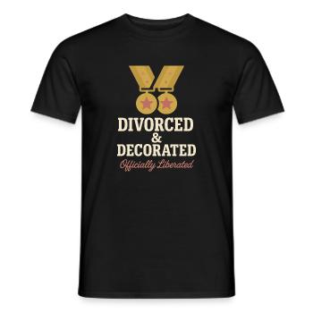 Ex-wife-divorce-humor, Funny, Breakup, - Men's T-Shirt - black - Front - AI Model Male 178 light (178cm)