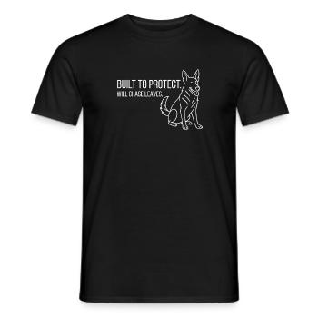 Faithful soul on four paws – German Shepherd Love - Men's T-Shirt - black - Front - AI Model Male 178 light (178cm)