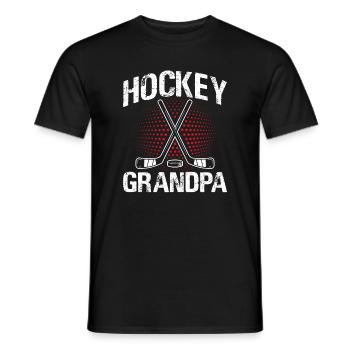 Hockey Eishockey Eishockeyspieler Opa Geschenk - Männer T-Shirt - Schwarz - Vorne - AI Model Male 178 light (178cm)