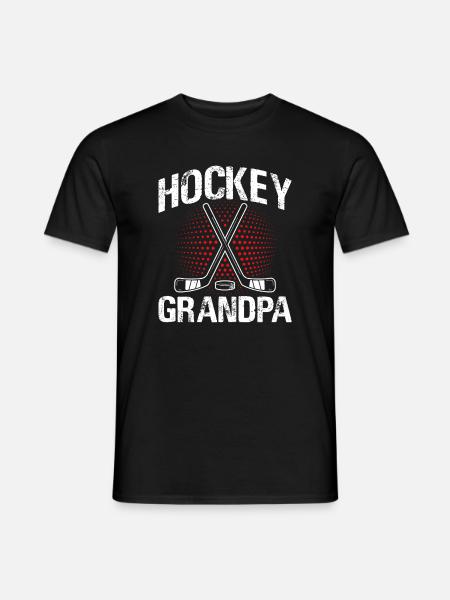 Hockey Ishockey Ishockeyspiller Bestefar - T-skjorte herre - svart