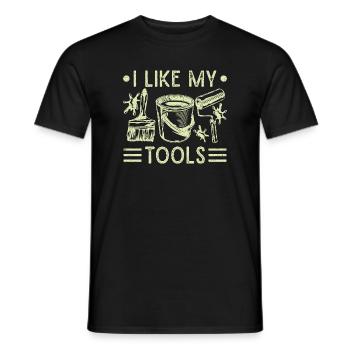 House Painter Dad Unique Gifts - Men's T-Shirt - black - Front - AI Model Male 178 light (178cm)
