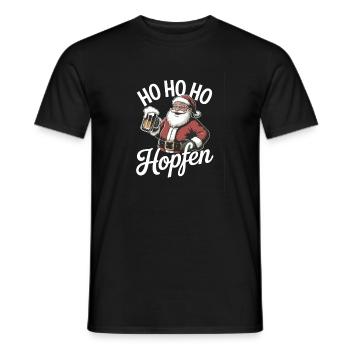 Nikolaus Ho Ho Houblon Bière Drôle Noël - T-shirt homme - noir - Devant - AI Model Male 178 light (178cm)