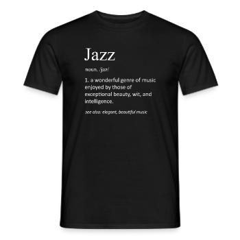 Jazz Musik Lustig Definition Lustig Jazzmusiker - Männer T-Shirt - Schwarz - Vorne - AI Model Male 178 light (178cm)