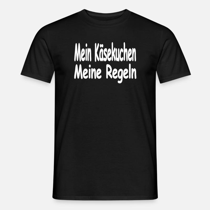 Käsekuchen - Männer T-Shirt - Schwarz