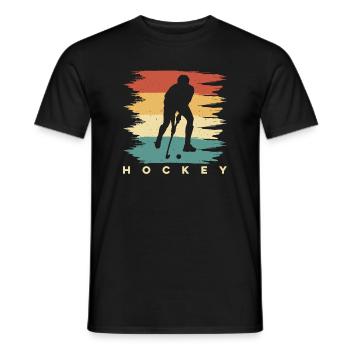 Hockey Eishockey Eishockeyspieler Geschenk - Men's T-Shirt - black - Front - AI Model Male 178 light (178cm)