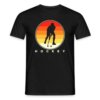 Hockey Eishockey Eishockeyspieler Geschenk - Men's T-Shirt - black - Front - AI Model Male 178 light (178cm)