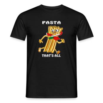 PASTA THAT'S ALL - Men's T-Shirt - black - Front - AI Model Male 178 light (178cm)