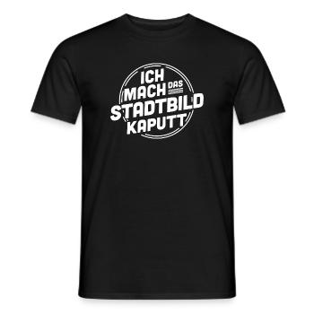 Je détruis le paysage urbain – Déclaration - T-shirt homme - noir - Devant - AI Model Male 178 light (178cm)