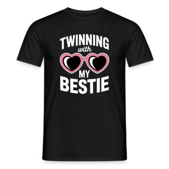 Best Friend Saying Funny Partner Look Gift - Men's T-Shirt - black - Front - AI Model Male 178 light (178cm)