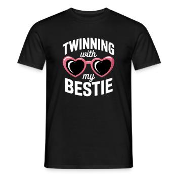 Best Friend Saying Funny Partner Look Gift - Men's T-Shirt - black - Front - AI Model Male 178 light (178cm)