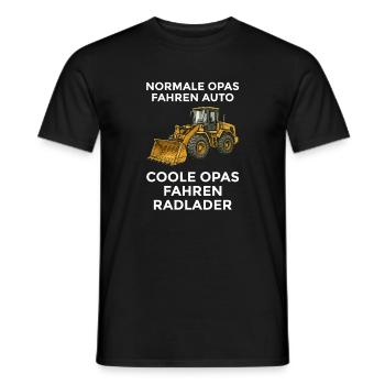 Cool Grandpas Drive Wheel Loader - Cadeau de grand-père amusant - T-shirt homme - noir - Devant - AI Model Male 178 light (178cm)