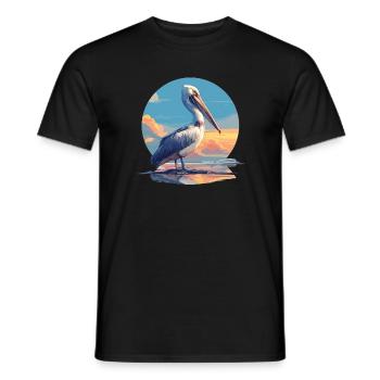 Pelikane Pelikan - Männer T-Shirt - Schwarz - Vorne - AI Model Male 178 light (178cm)