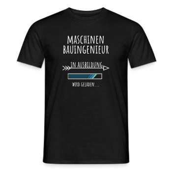Ingénieur mécanique Études de génie mécanique Profession - T-shirt homme - noir - Devant - AI Model Male 178 light (178cm)