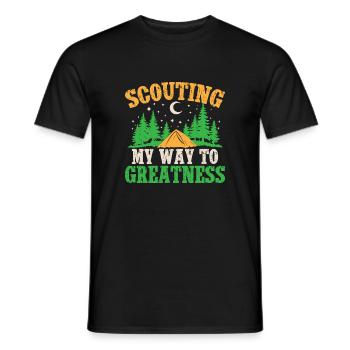 Chef scout Mon chemin vers la grandeur Scout - T-shirt homme - noir - Devant - AI Model Male 178 light (178cm)