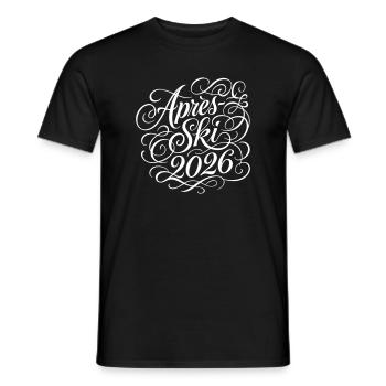 Apres Ski 2026 - Männer T-Shirt - Schwarz - Vorne - AI Model Male 178 light (178cm)