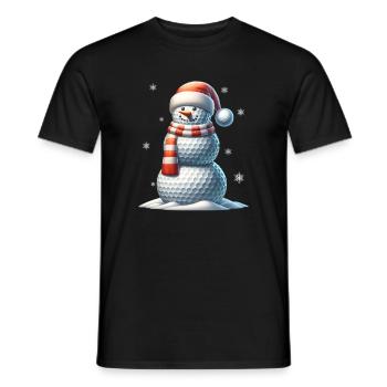GOlf Christmas Sports Santa Claus - Men's T-Shirt - black - Front - AI Model Male 178 light (178cm)