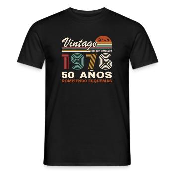 50. Geburtstag 50 Jahre Jahrgang 1976 - Männer T-Shirt - Schwarz - Vorne - AI Model Male 178 light (178cm)