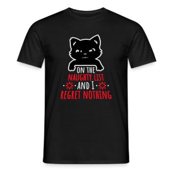 Sur la liste des vilains et ne regrette rien Böse Katze - T-shirt homme - noir - Devant - AI Model Male 178 light (178cm)