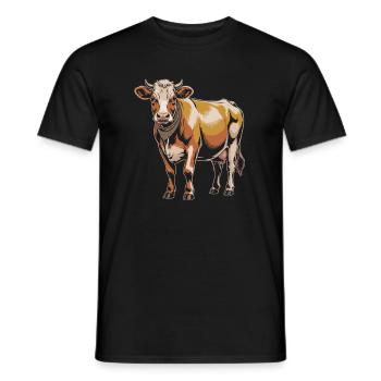 Vache Vaches - T-shirt homme - noir - Devant - AI Model Male 178 light (178cm)