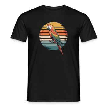 Papagei - Männer T-Shirt - Schwarz - Vorne - AI Model Male 178 light (178cm)