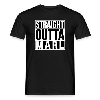 Straight Outta Marl - Männer T-Shirt - Schwarz - Vorne - AI Model Male 178 light (178cm)