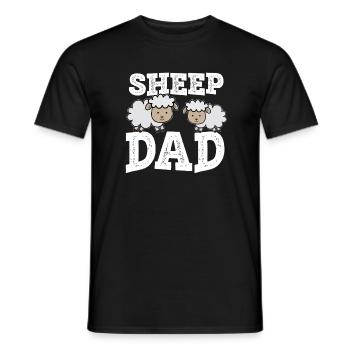 Sheep Dad - Men's T-Shirt - black - Front - AI Model Male 178 light (178cm)