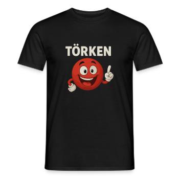 Drôle Dire Törken Dessin animé Drôle Dinde Mème - T-shirt homme - noir - Devant - AI Model Male 178 light (178cm)